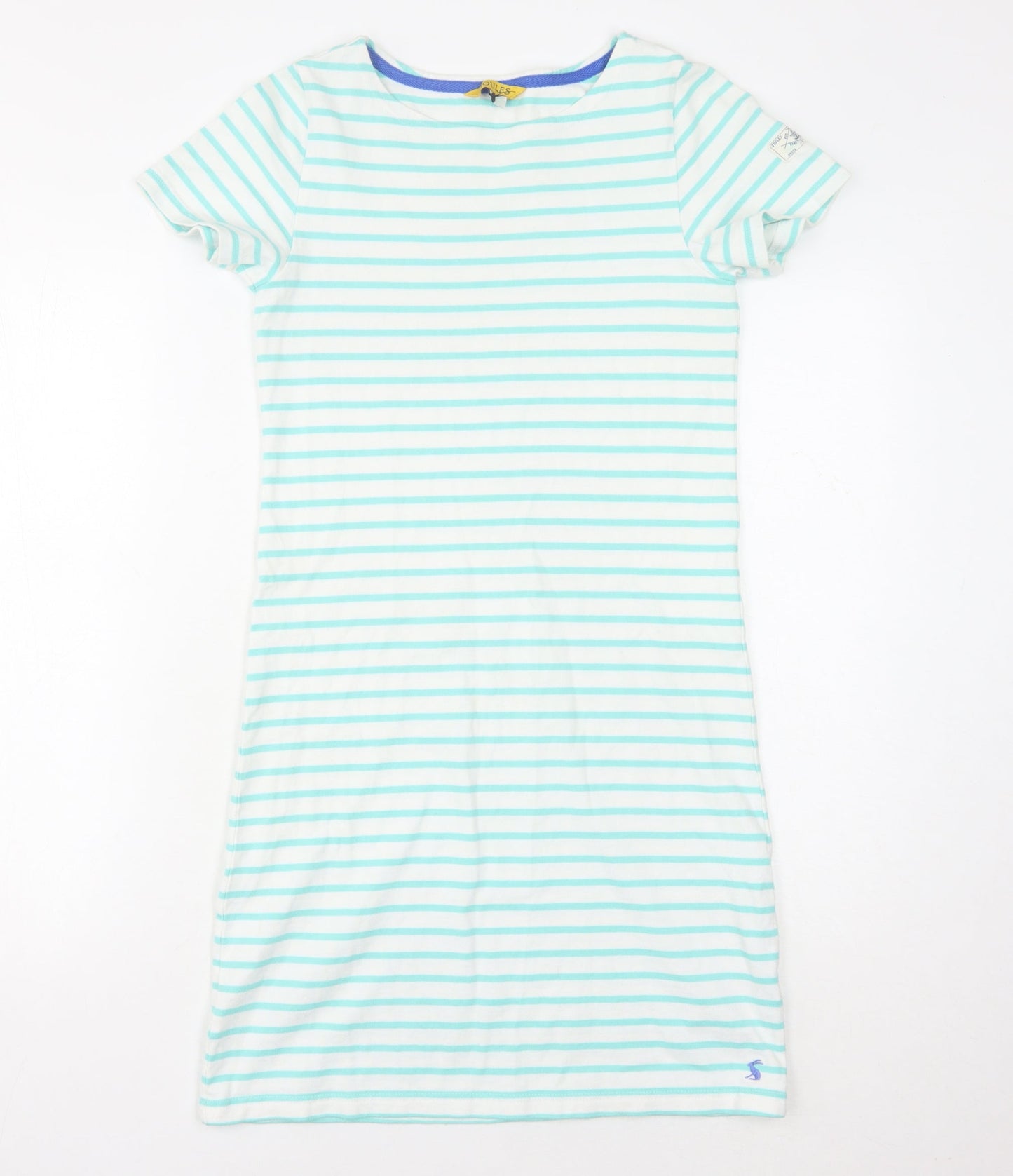 Joules Women's Multicoloured Striped Boat Neck Dress Size 8