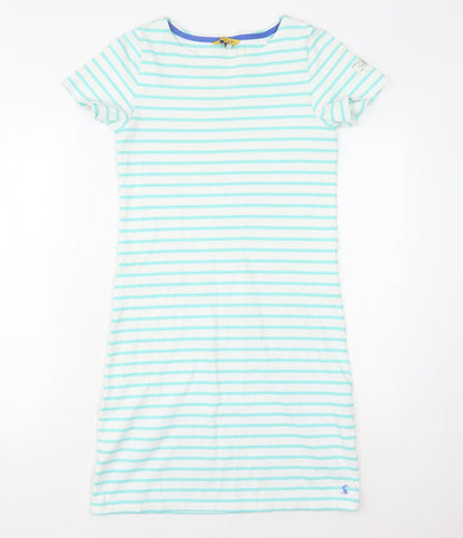 Joules Women's Multicoloured Striped Boat Neck Dress Size 8
