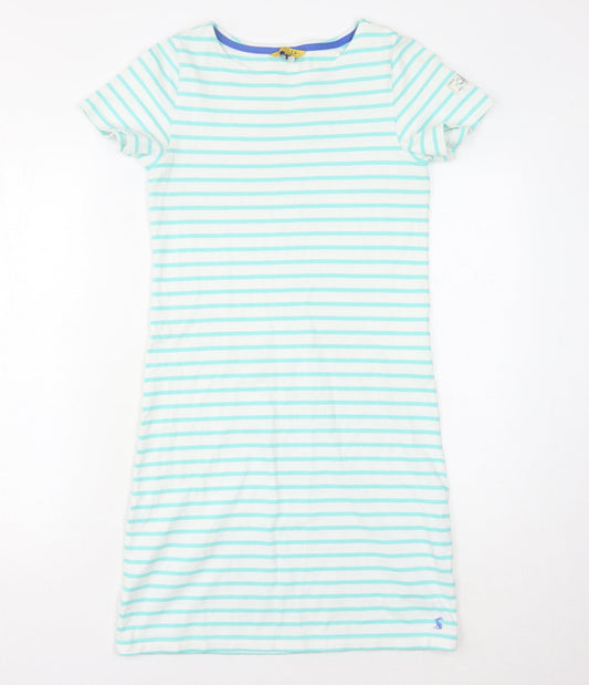 Joules Women's Multicoloured Striped Boat Neck Dress Size 8