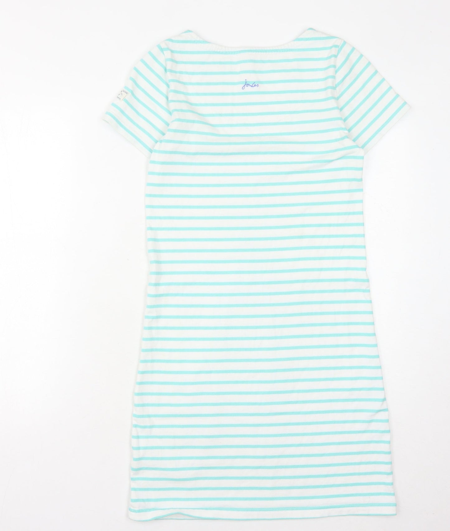 Joules Women's Multicoloured Striped Boat Neck Dress Size 8