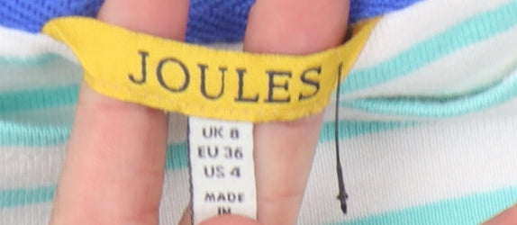 Joules Women's Multicoloured Striped Boat Neck Dress Size 8