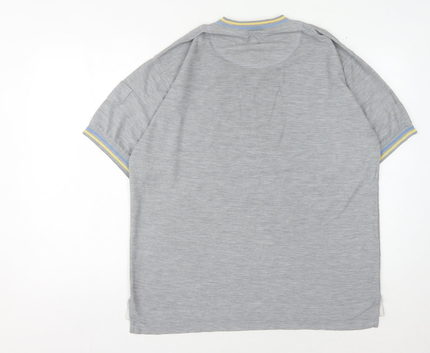 Playsport Men's Grey V-Neck Pullover Jumper, Size L