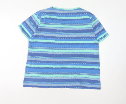 Womens UK Size L Isle Blue Basic T-Shirt