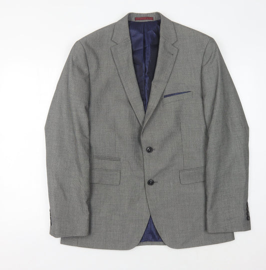 Mens UK Size 40 Burton Regular Grey Suit Jacket