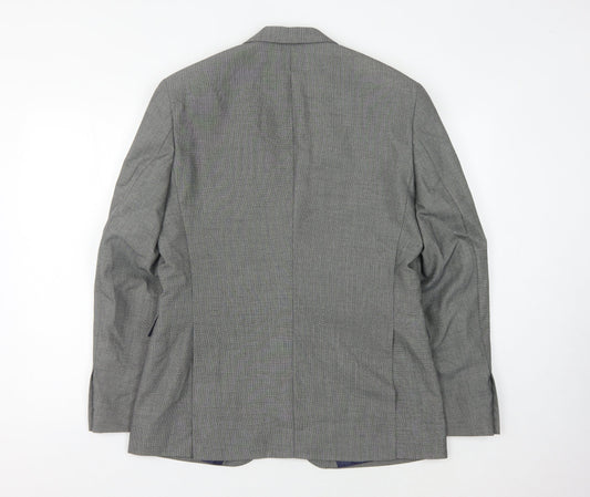 Mens UK Size 40 Burton Regular Grey Suit Jacket