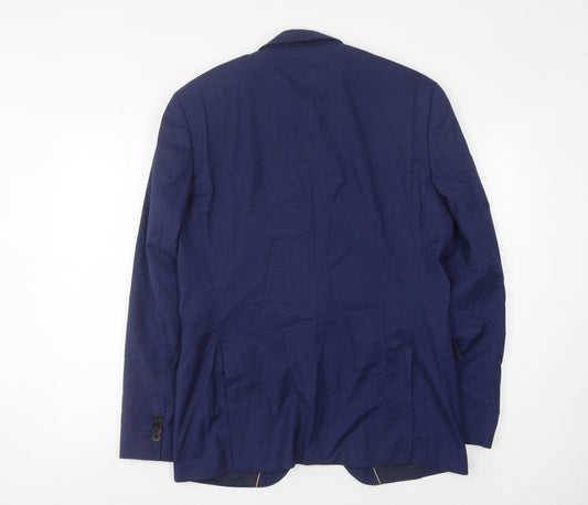 Mens UK Size 40 Boss Regular Blue Suit Jacket