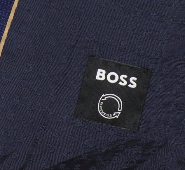 Mens UK Size 40 Boss Regular Blue Suit Jacket