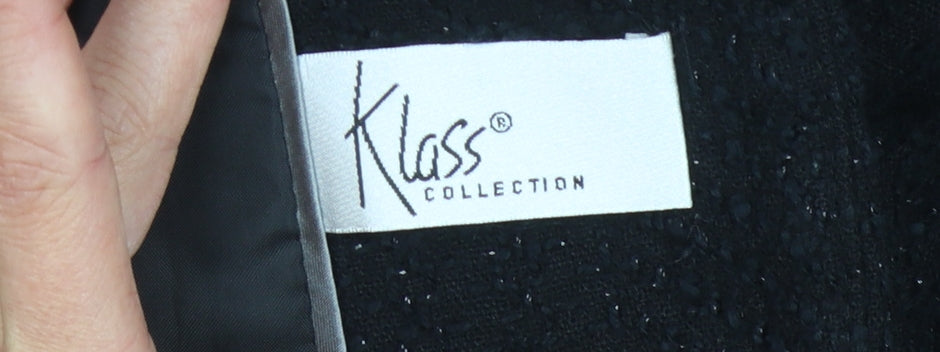Womens UK Size 12 Klass Collection Black Basic Coat