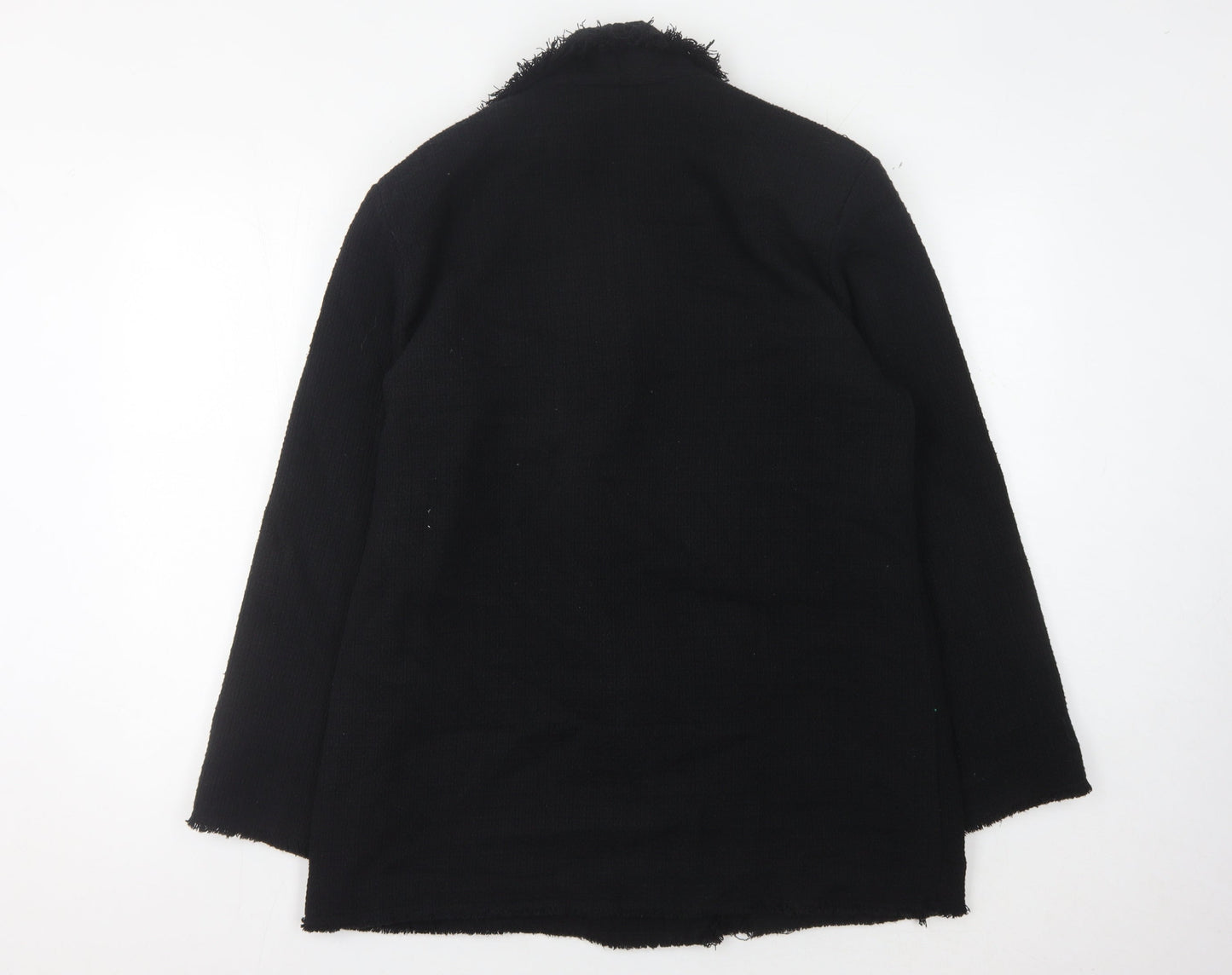 Boohoo Women's Black Double-Breasted Blazer Size 12