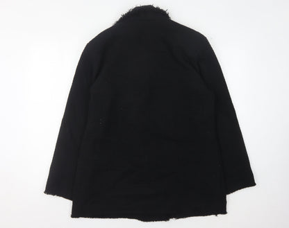 Boohoo Women's Black Double-Breasted Blazer Size 12