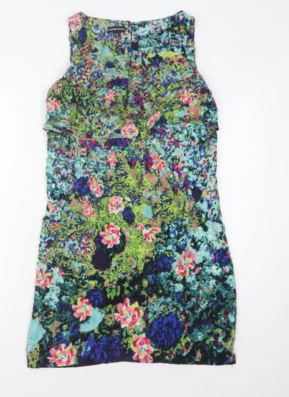 Warehouse Women's Multicoloured Floral Dress Size 12