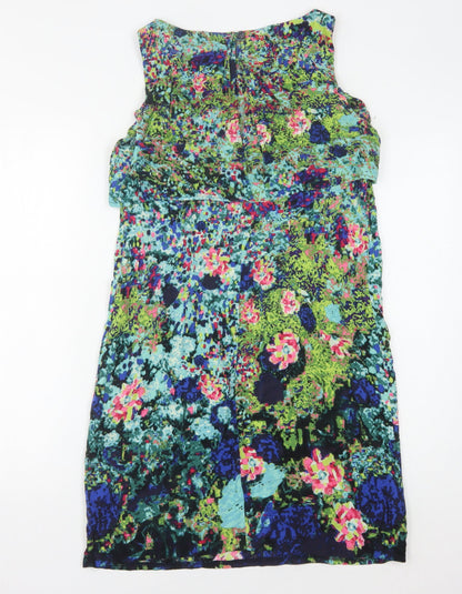 Warehouse Women's Multicoloured Floral Dress Size 12