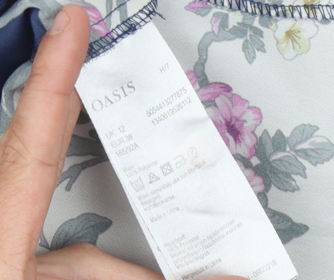 Womens UK Size 12 Oasis Multicoloured Basic Tank