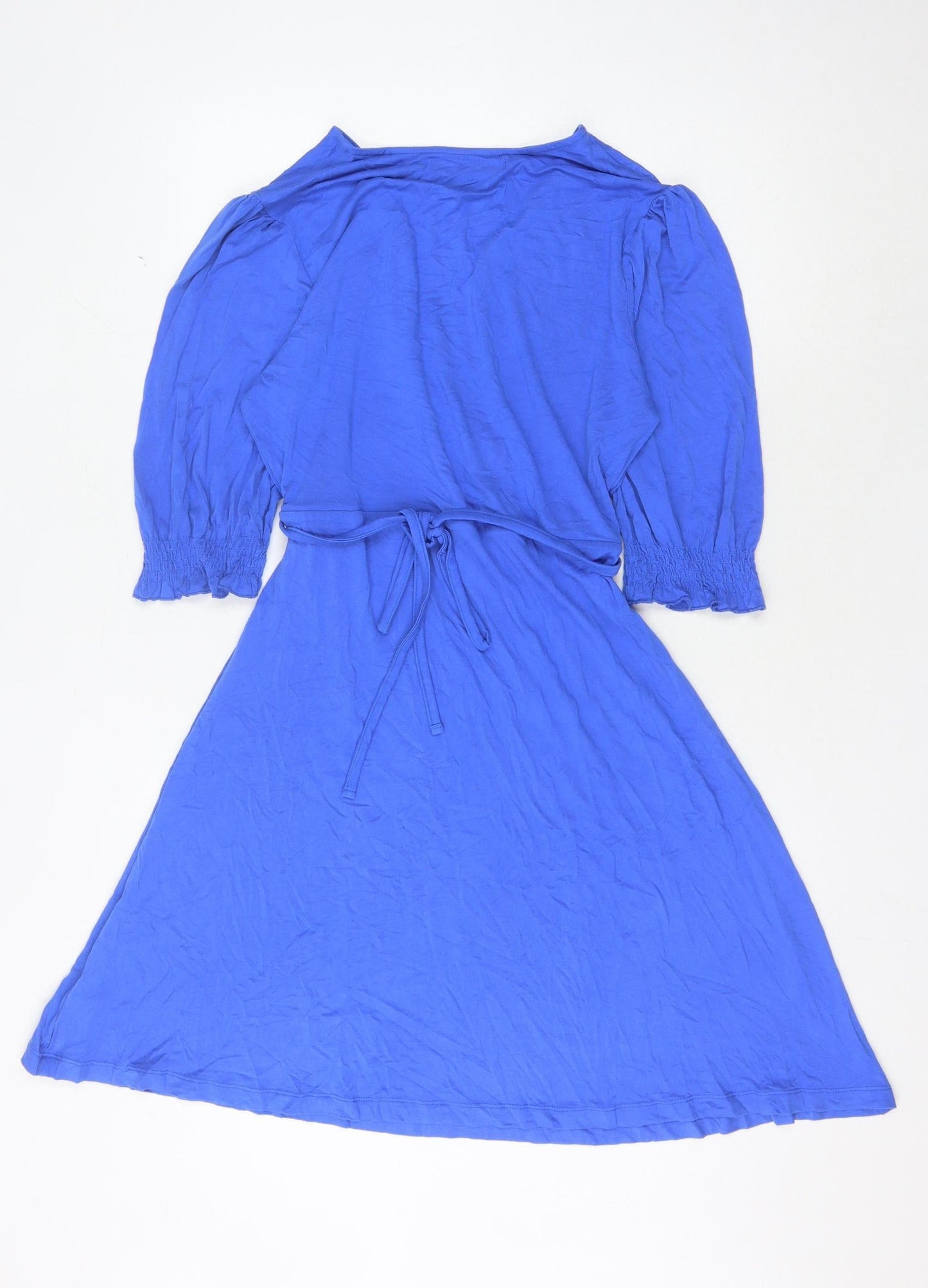 French Connection Women's Blue V-Neck Dress Size 12