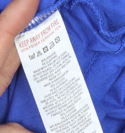 French Connection Women's Blue V-Neck Dress Size 12