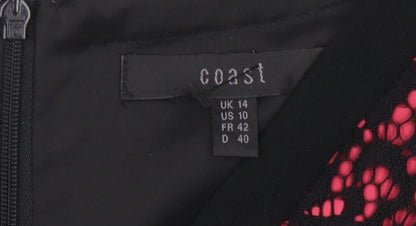 Coast Women's Black Sequin Bodycon Dress UK 14