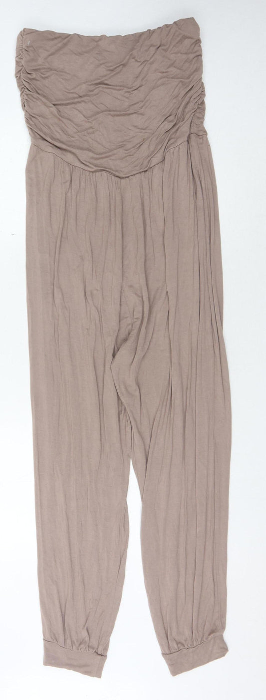 New Look Women's Brown Strapless Jumpsuit Size 16