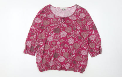 Womens UK Size 14 Casual Collection Multicoloured Basic Blouse