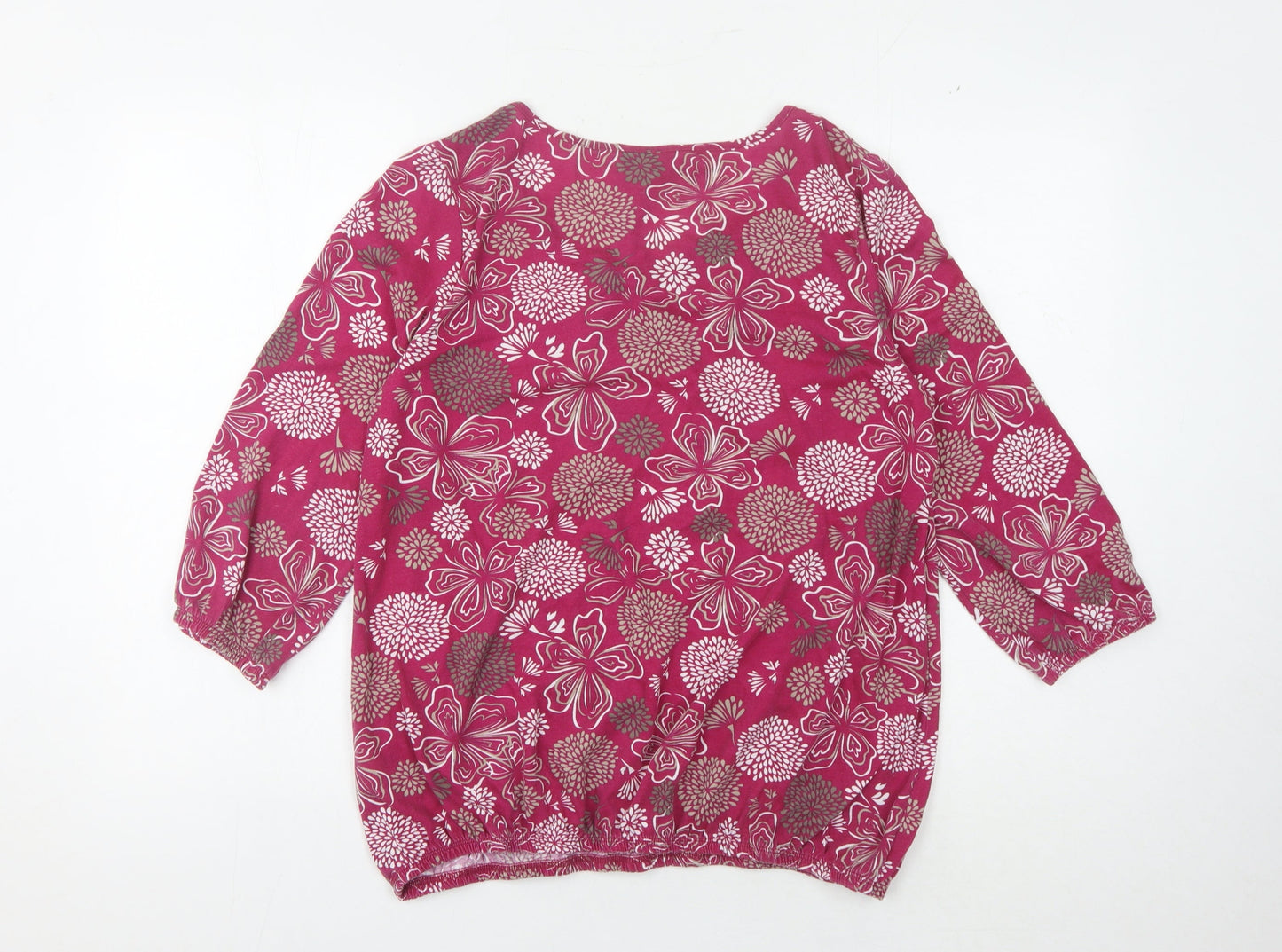 Womens UK Size 14 Casual Collection Multicoloured Basic Blouse