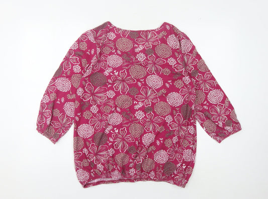 Womens UK Size 14 Casual Collection Multicoloured Basic Blouse