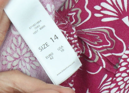Womens UK Size 14 Casual Collection Multicoloured Basic Blouse