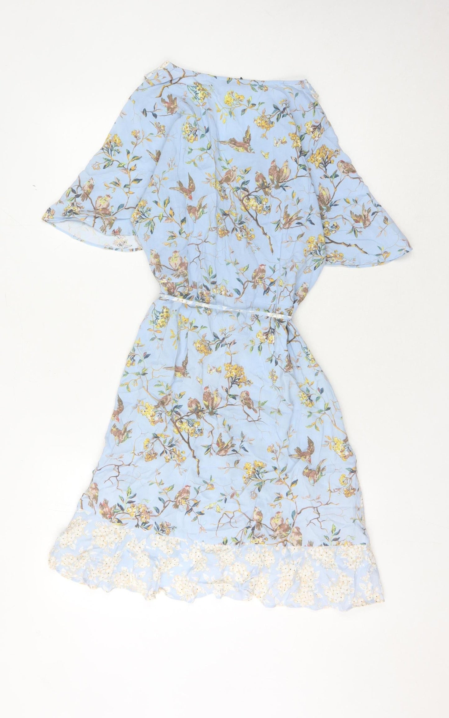 Oasis Women’s Blue Floral Wrap Dress Size 12