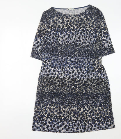 Boden Women Blue Animal Print Dress Size 12