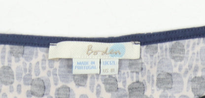 Boden Women Blue Animal Print Dress Size 12