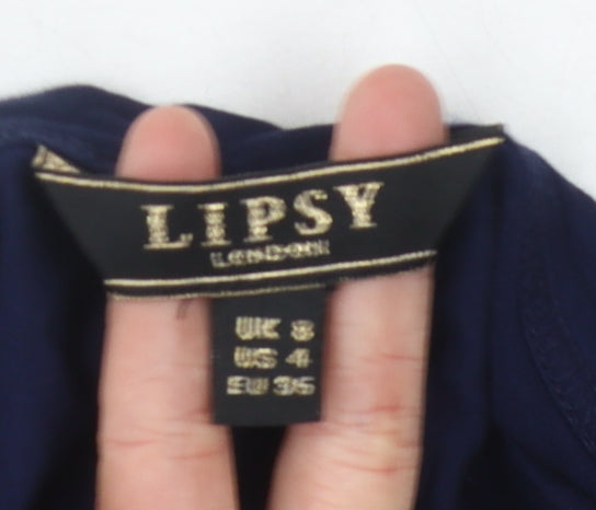 Womens UK Size 8 Lipsy Blue Cardigan Jumper