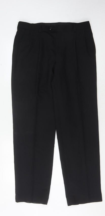 Next Men's Black Dress Pants 34R Polyester Viscose