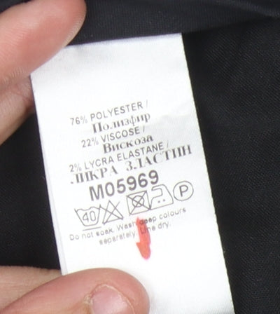 Next Men's Black Dress Pants 34R Polyester Viscose