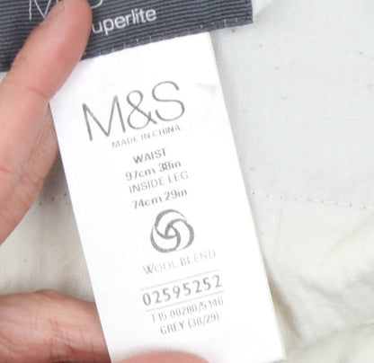Marks and Spencer Men's Grey Dress Pants 38/29