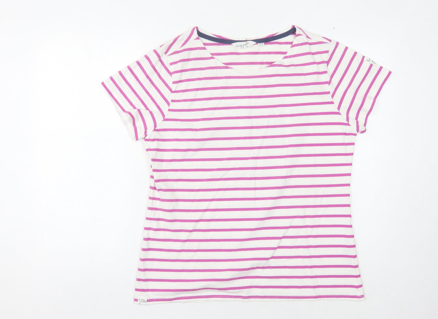Womens UK Size 16 Lazy Jacks Multicoloured Basic T-Shirt