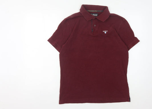Barbour Men's Purple Polo Shirt Large