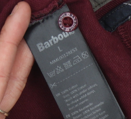 Barbour Men's Purple Polo Shirt Large