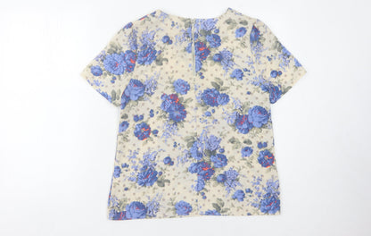 Womens UK Size 10 Oasis Multicoloured Basic Blouse