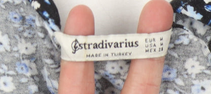 Stradivarius Women's Blue Floral Dress Size 12
