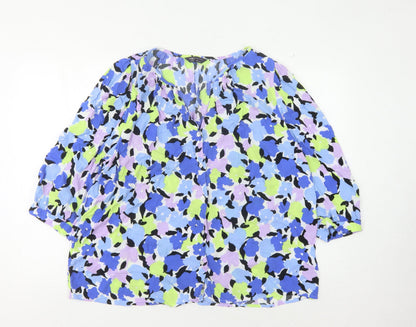 Womens UK Size 18 Marks and Spencer Multicoloured Basic Blouse