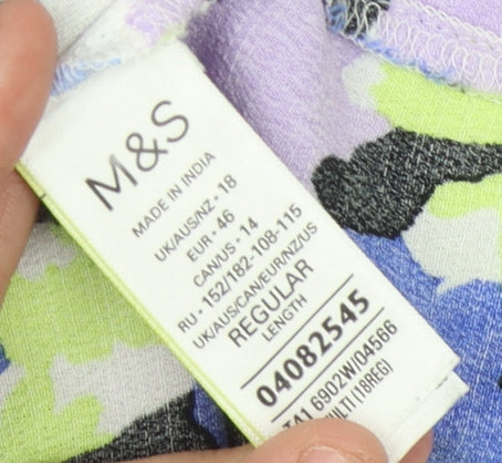Womens UK Size 18 Marks and Spencer Multicoloured Basic Blouse