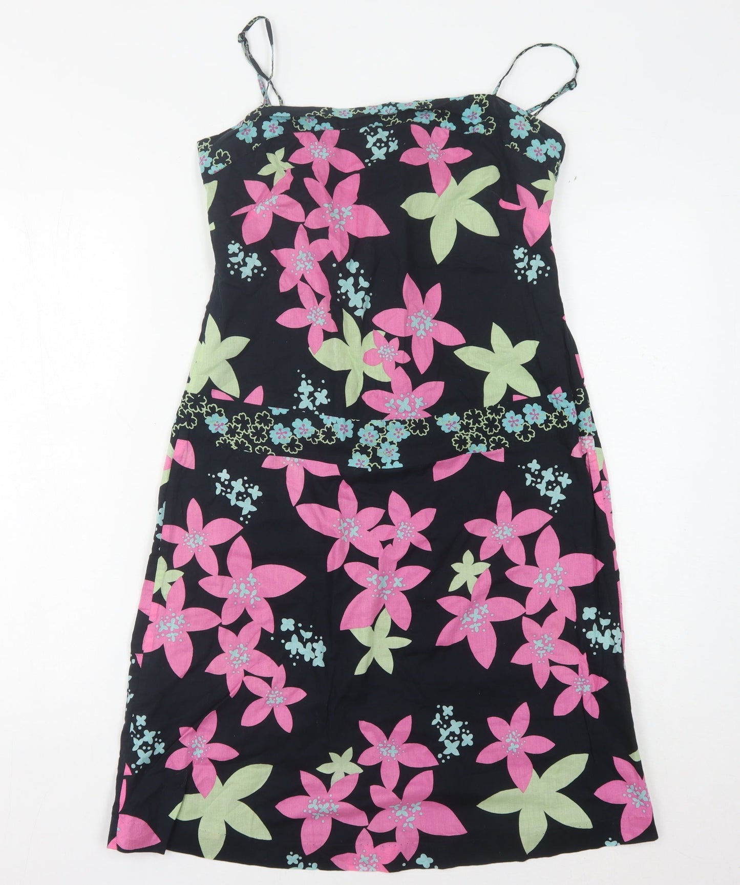 Oasis Women's Multicoloured Floral Slip Dress Size 10