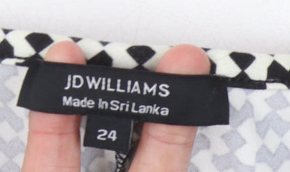 JD Williams Women's Black & White Geometric Shift 24