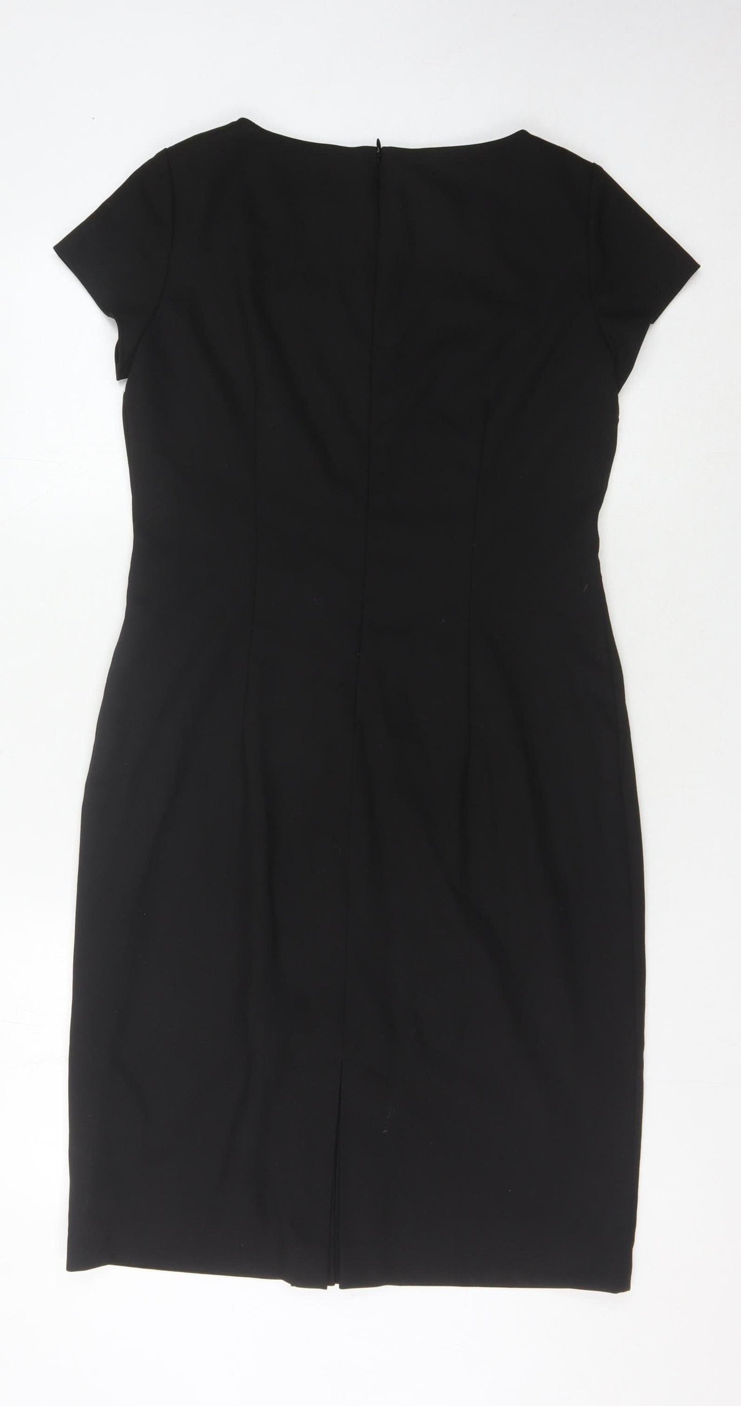 Simon Jersey Women's Black Sheath Dress Size 12 Workwear