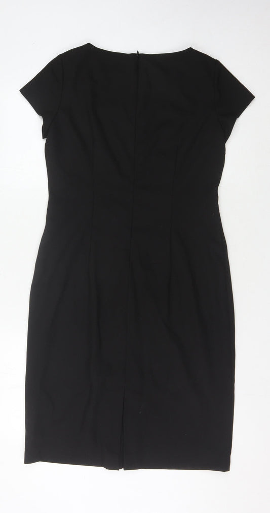 Simon Jersey Women's Black Sheath Dress Size 12 Workwear