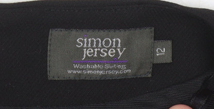 Simon Jersey Women's Black Sheath Dress Size 12 Workwear