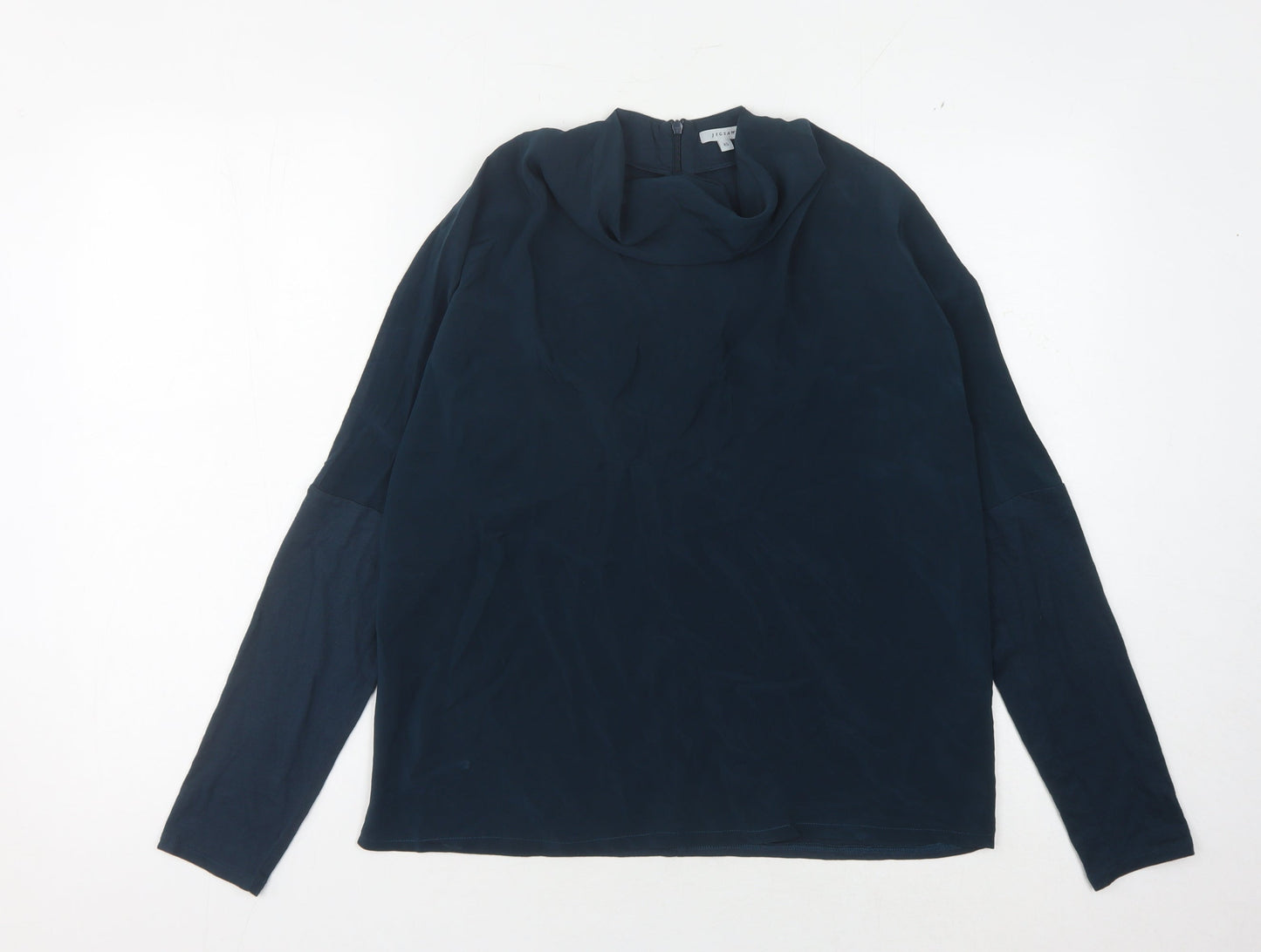 Womens UK Size XS Jigsaw Blue Basic Blouse