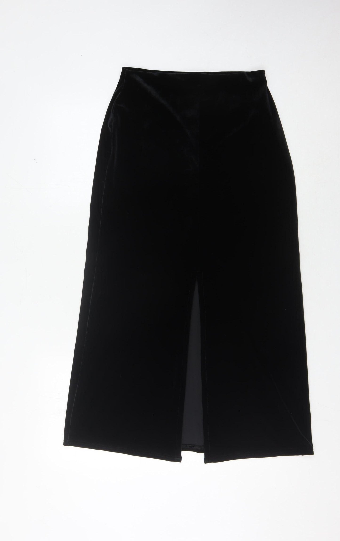 Platinum Women's Black Long Velvet Pencil Skirt