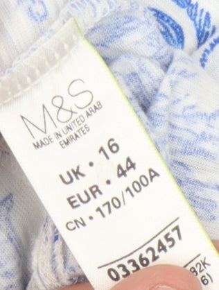 Womens UK Size 16 Marks and Spencer Blue Basic Tank