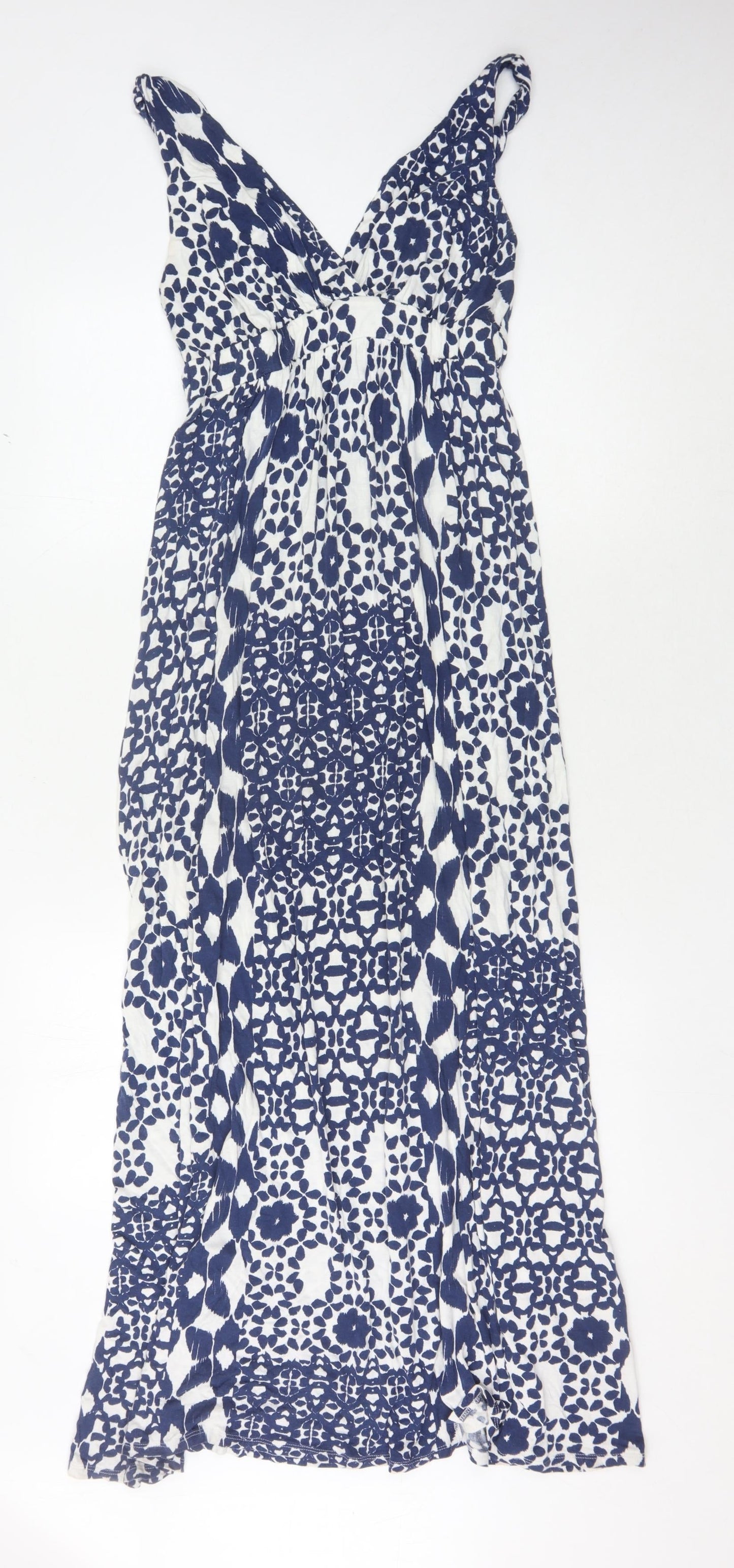 Monsoon Women's Blue Long Geometric Dress S