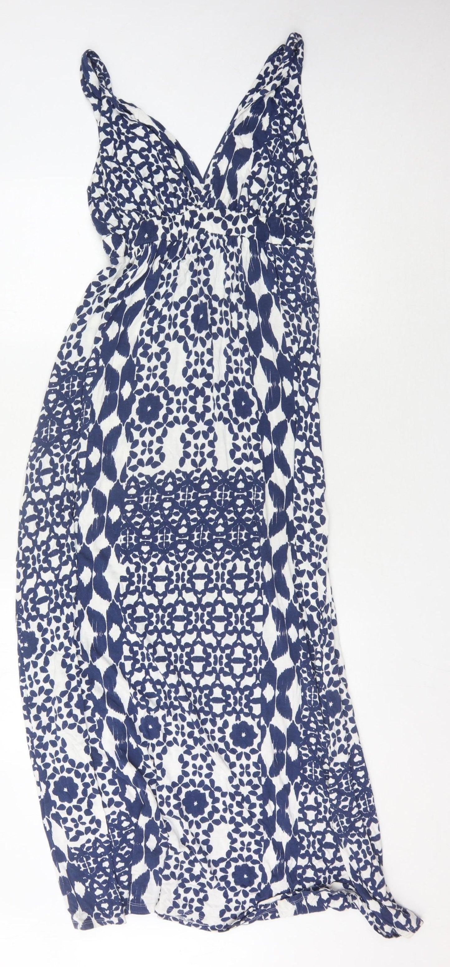 Monsoon Women's Blue Long Geometric Dress S