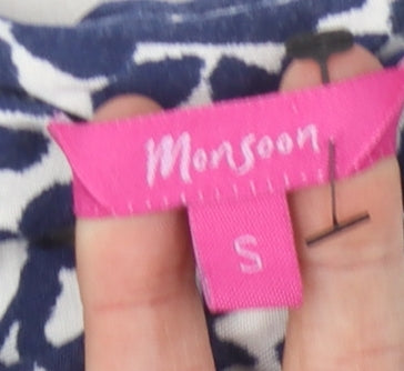 Monsoon Women's Blue Long Geometric Dress S